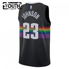 Camiseta Niños Denver Nuggets Cameron Johnson 2025-26 Nike City Edition Negro Swingman